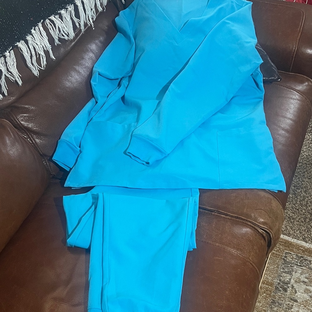 Women's Blue Scrub Set